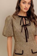MADEMOISELLE MODE TWEED MINI DRESS