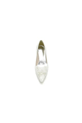 Pointed Toe Lace Wedding Shoes with Flower