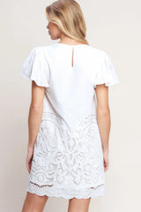 ALL THE RIGHT REASONS WHITE EYELET DRESS
