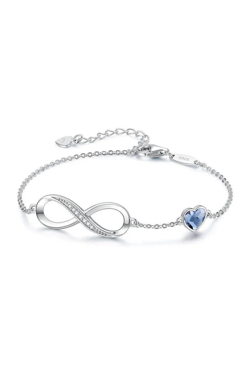 Red Chain Bracelets with Birthstone