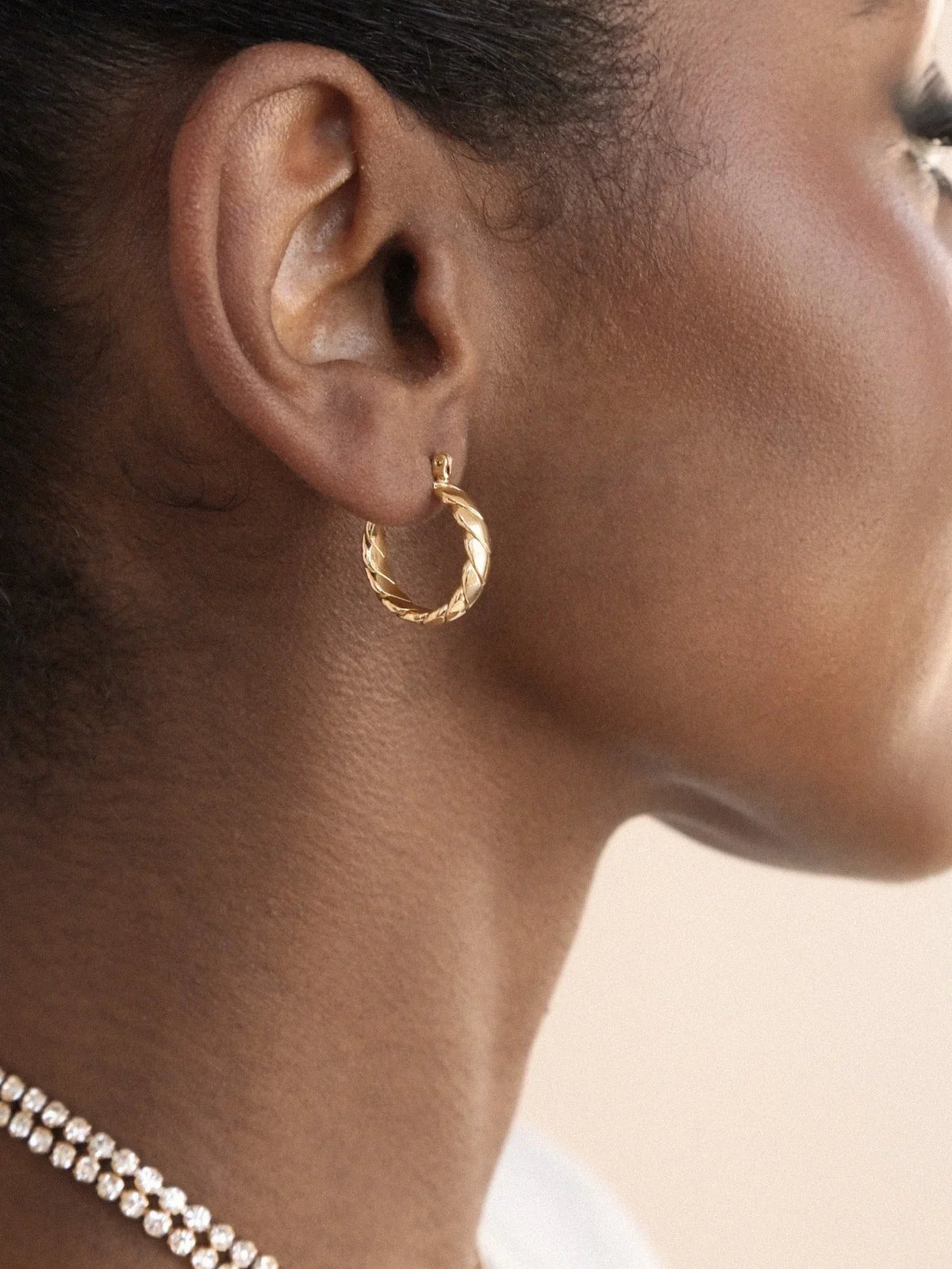 Textured Mini Hoops Earrings