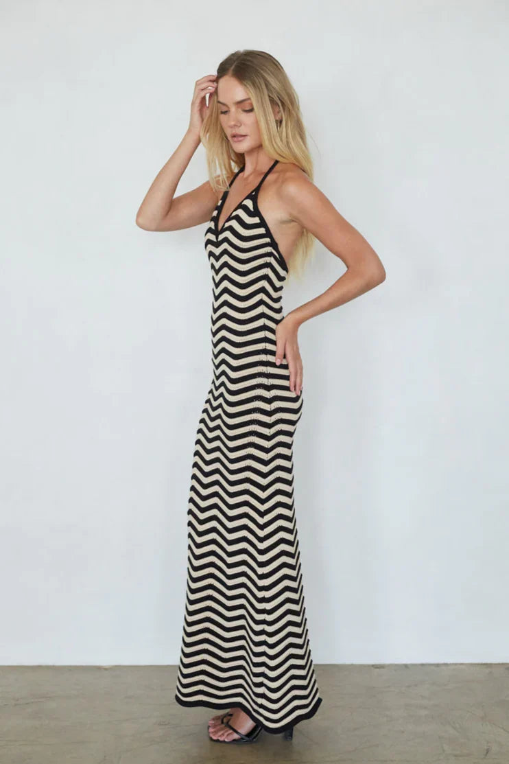 Dua Striped Knit Maxi Dress