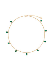 Deco Crystal Charm Necklace