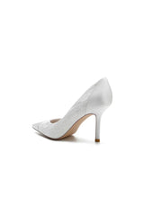Stiletto Pointy Heels Lace Wedding Shoes