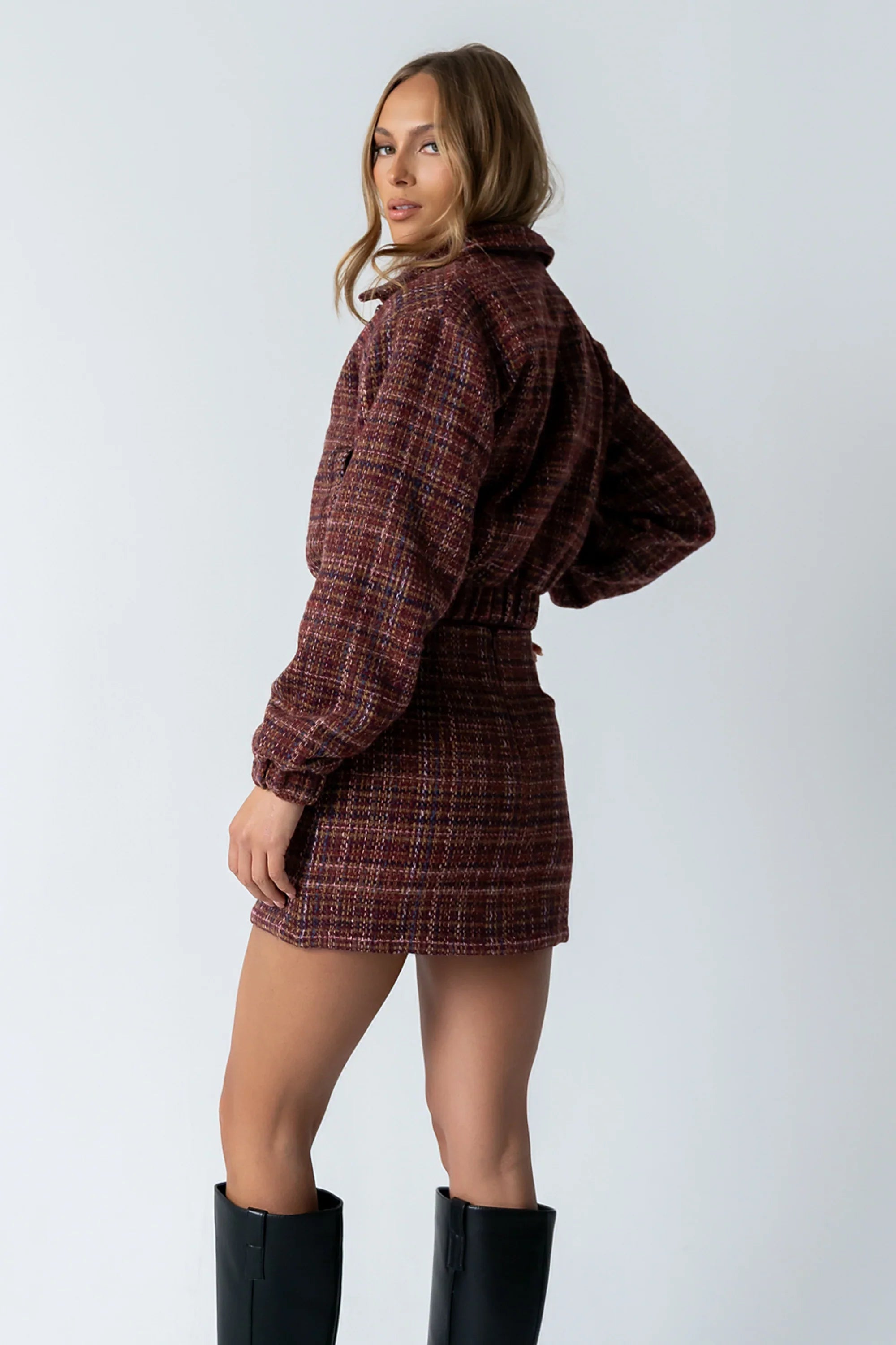 Finley Tweed Jacket in Red