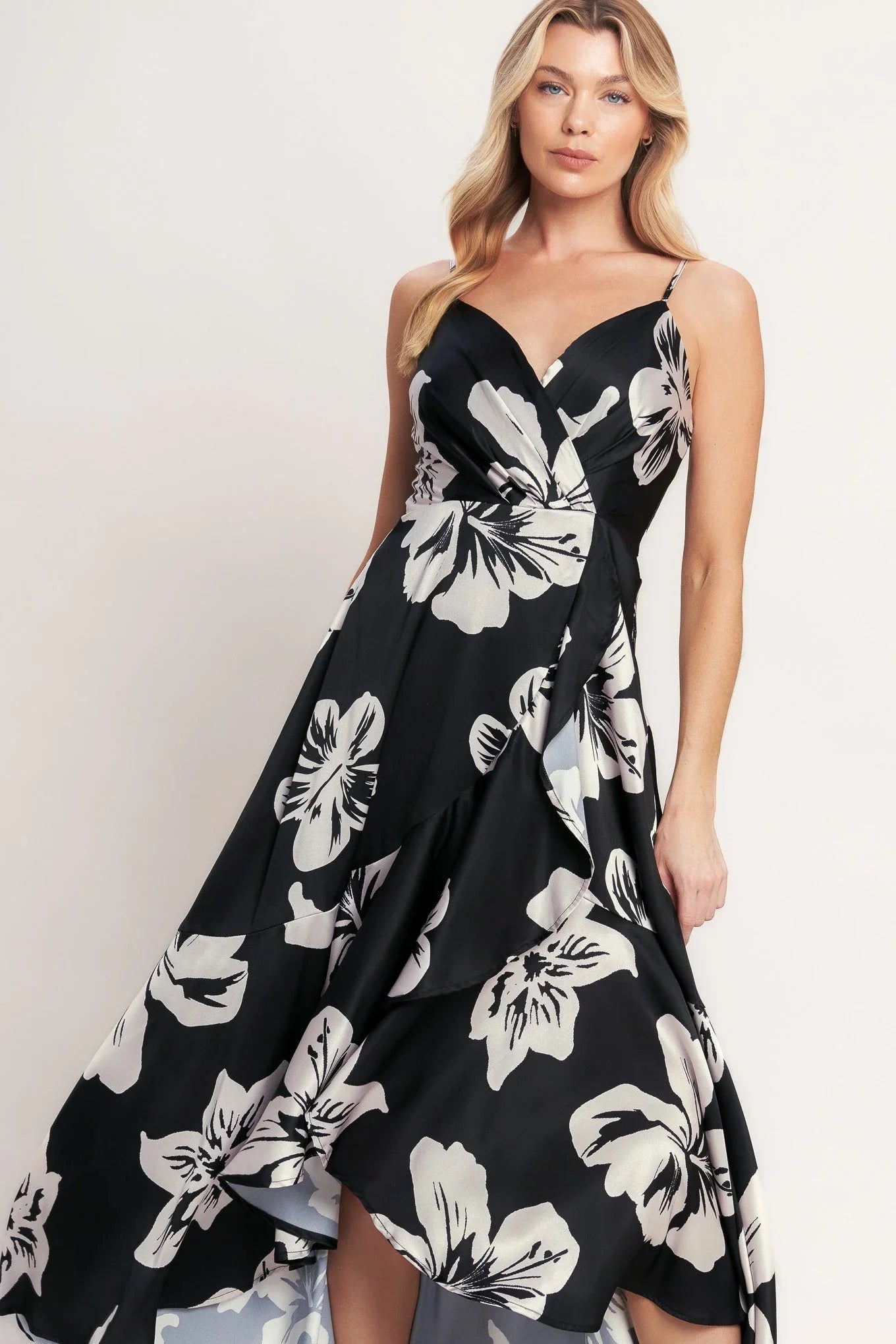 ETERNAL FLORA BLACK MAXI DRESS