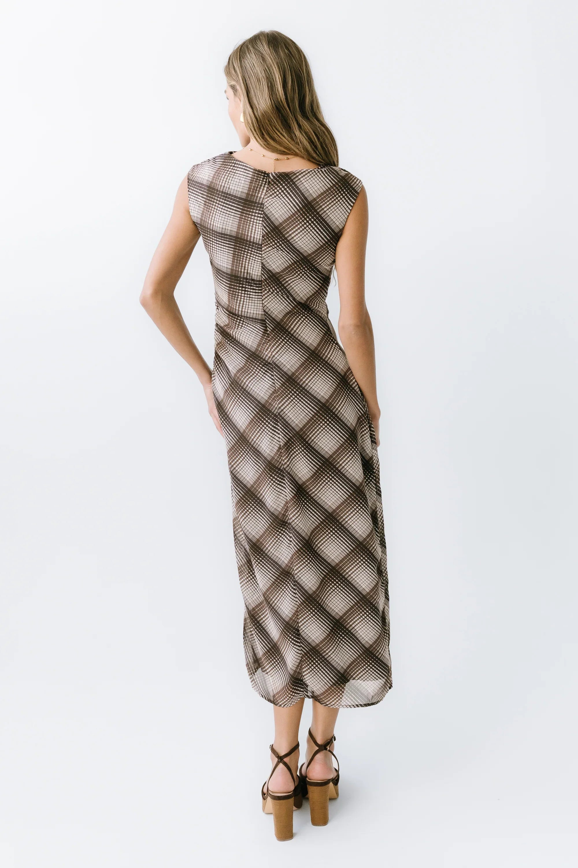 Maxine Plaid Maxi Dress