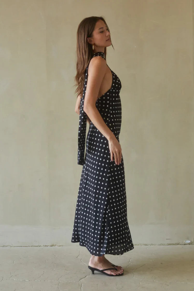 Dovie Polka Dot Midi Dress