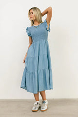 Beth Smocked Midi Dress