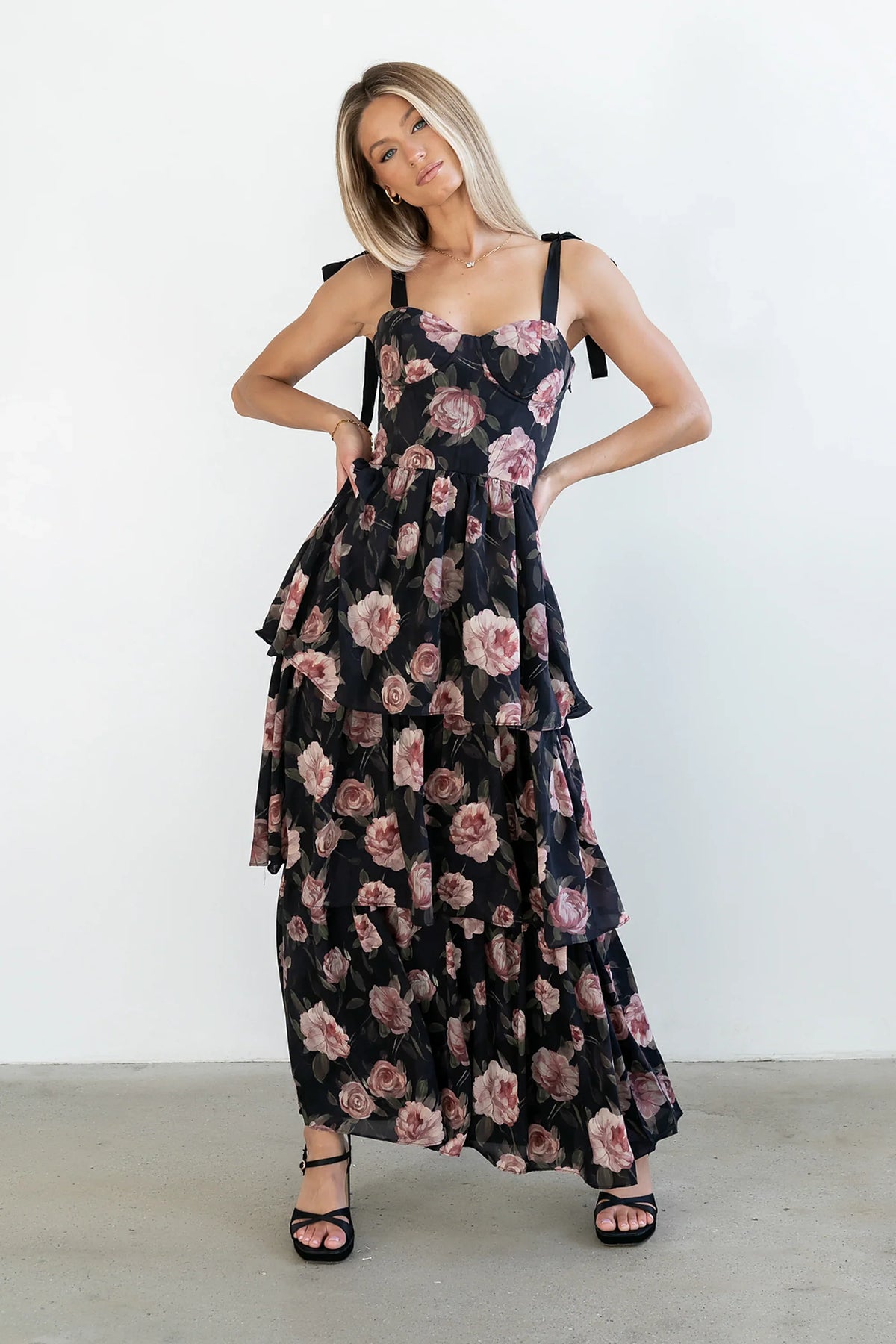 Cashe Ruffle Maxi Dress
