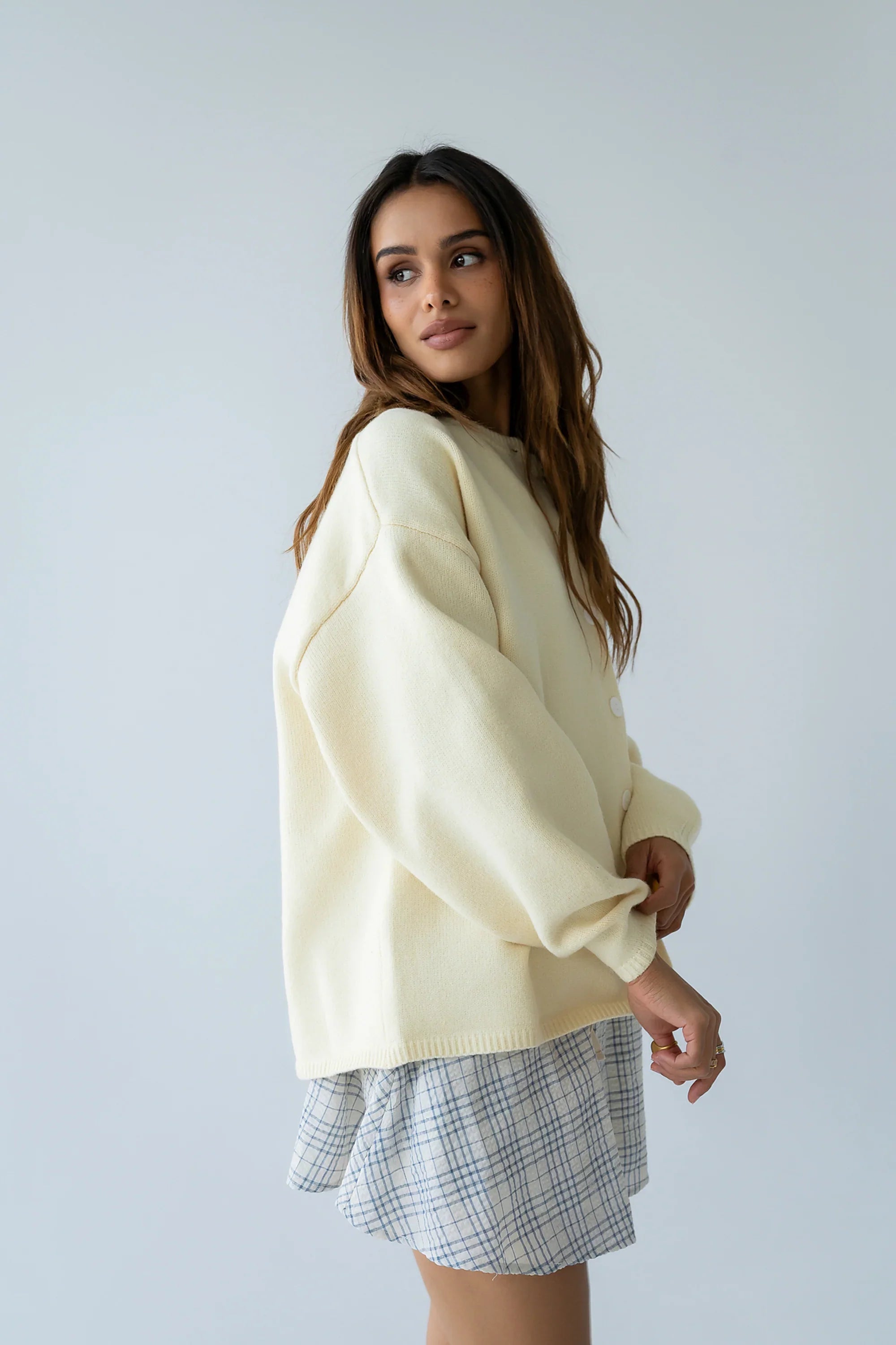 Kaia Knit Cardigan in Butter Yellow
