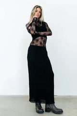 Marcus Chiffon Maxi Skirt in Black