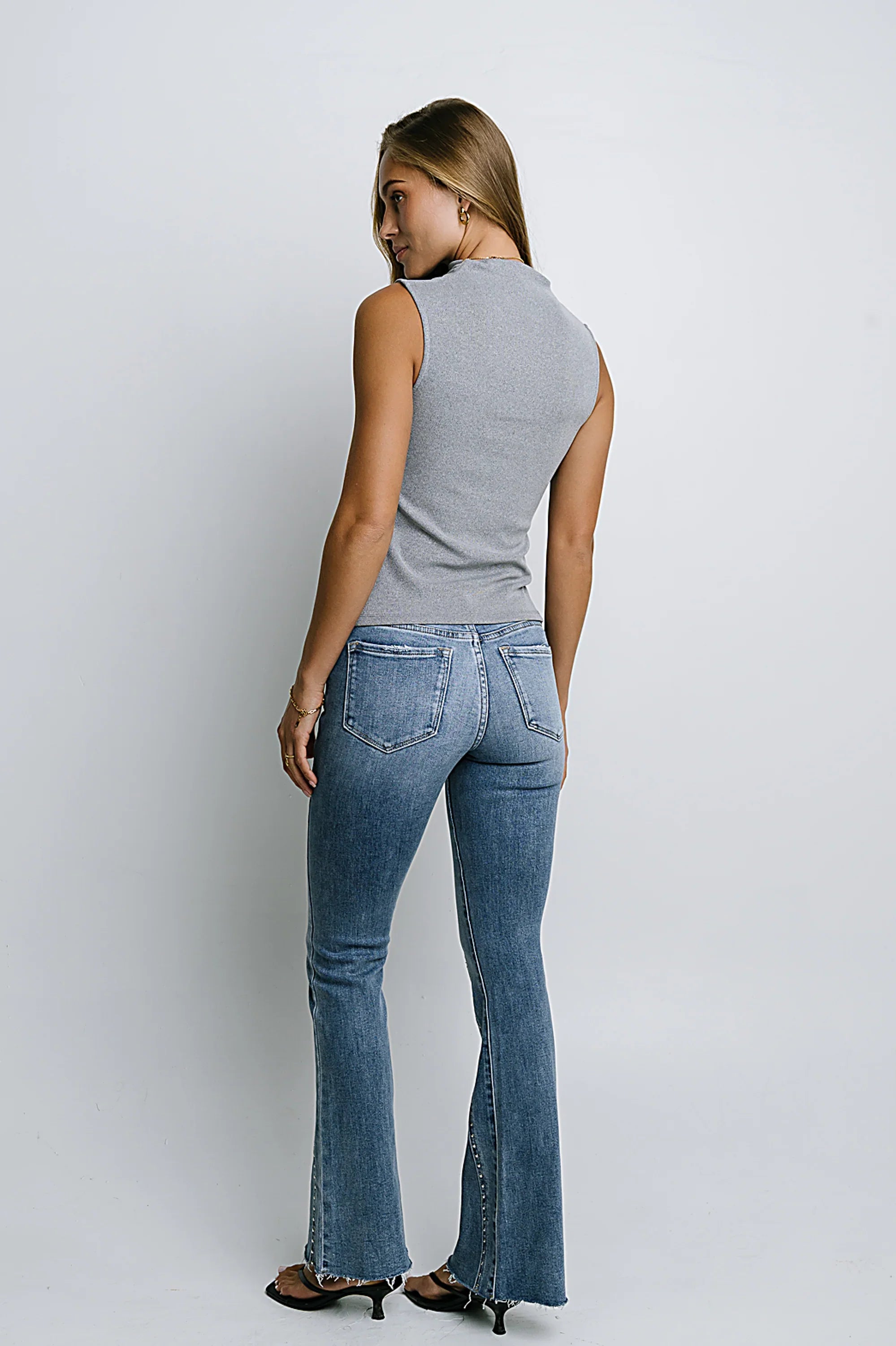 Eliza Studded Flare Jeans