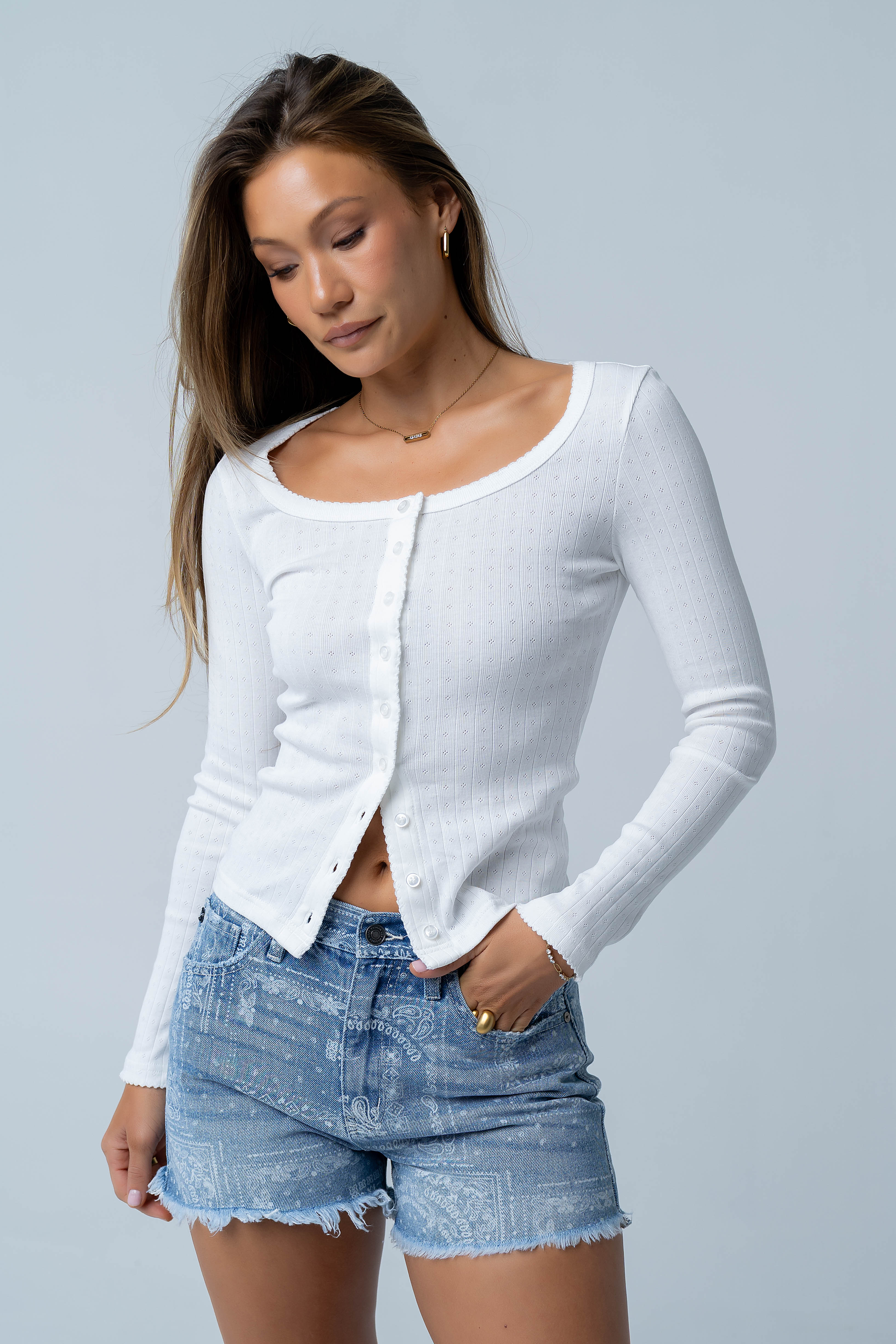 Pura Knit Top in White