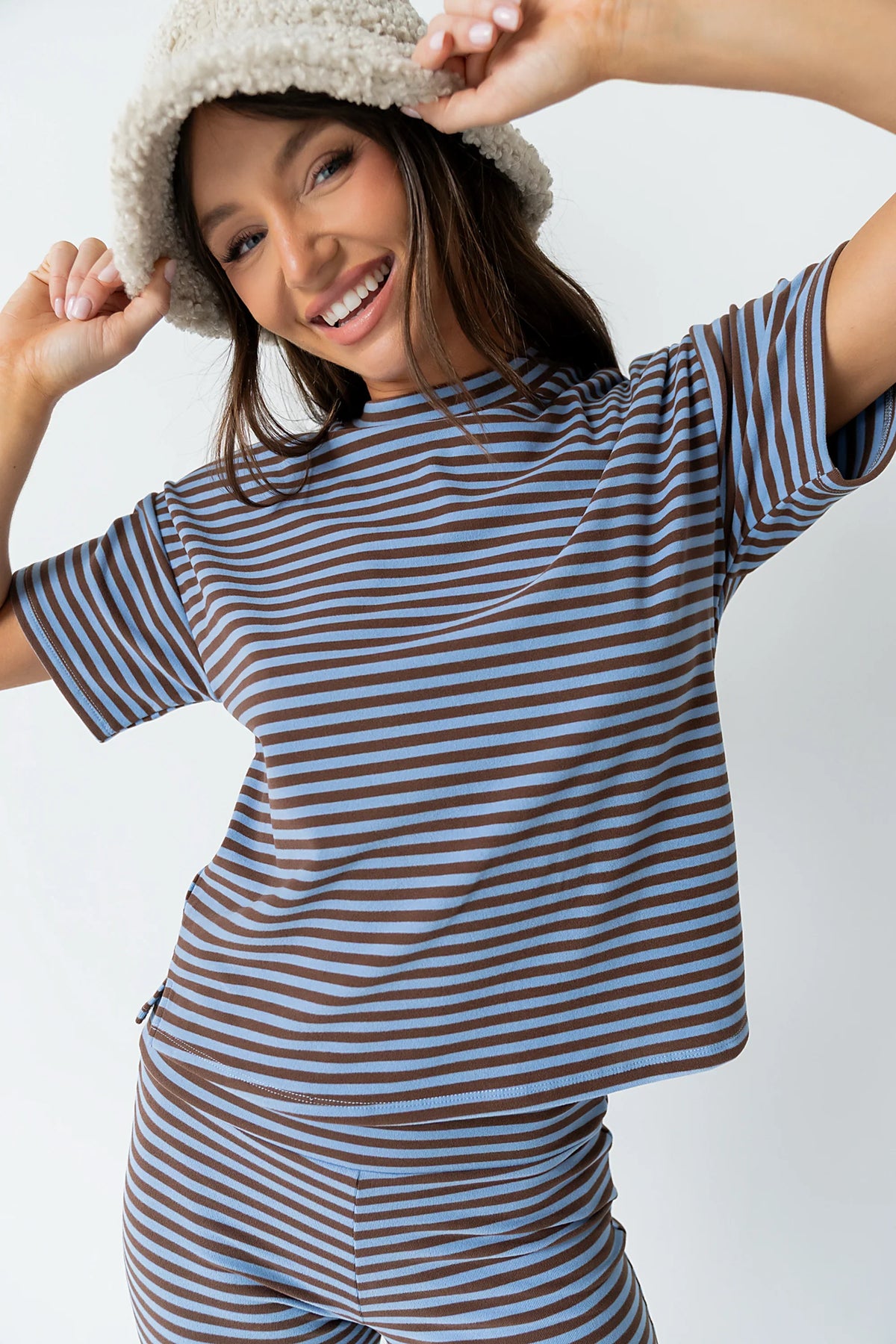 Jannet Striped Top in Blue