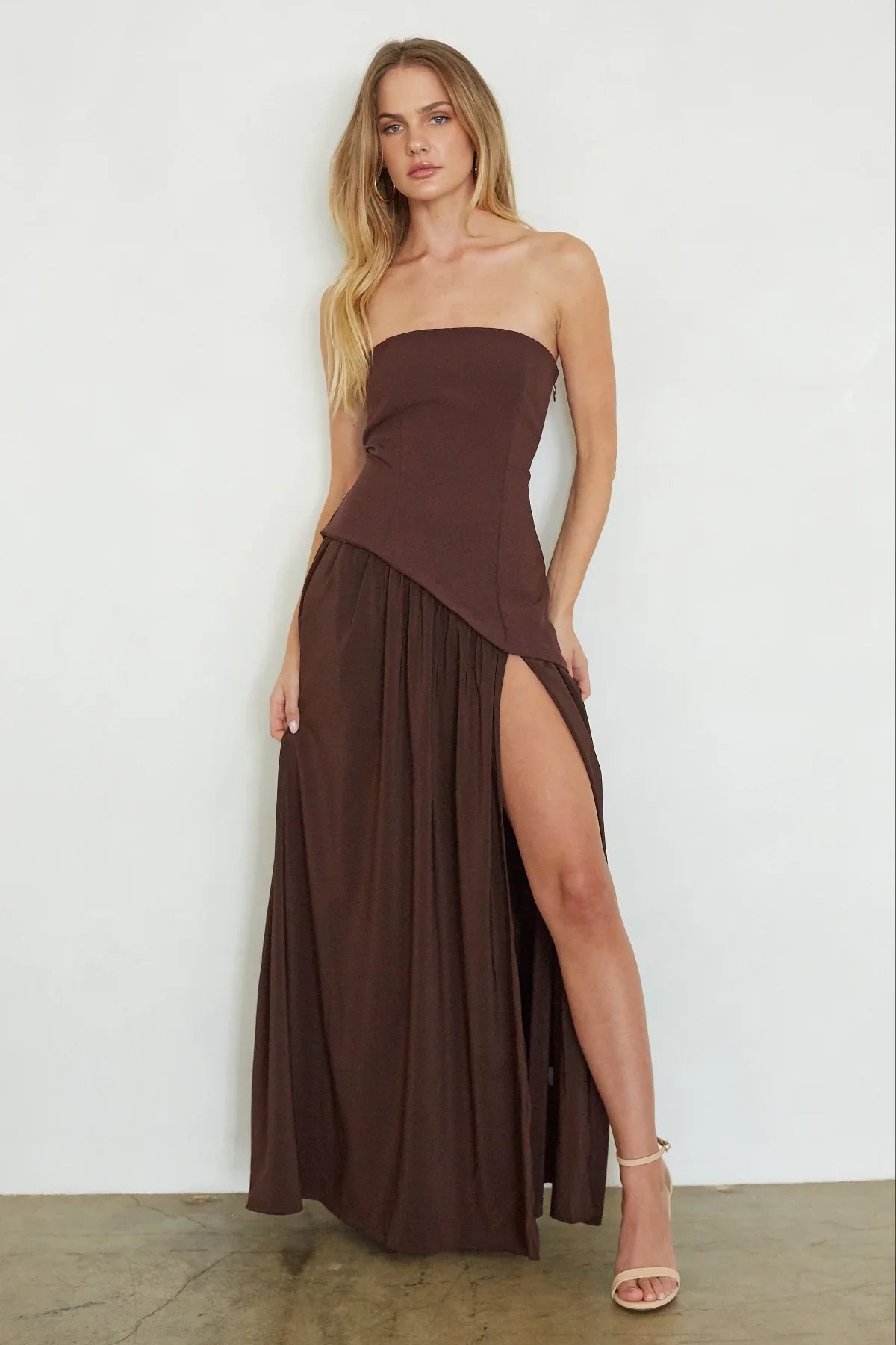 Retta Asymmetrical Maxi Dress