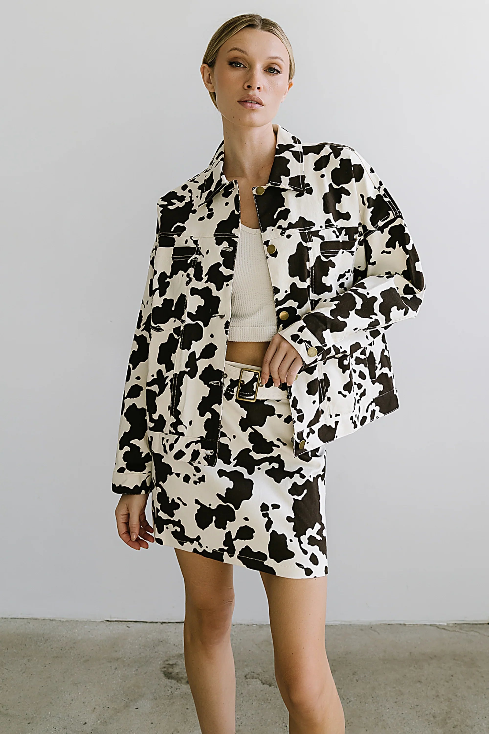 Tasha Cow Print Shacket