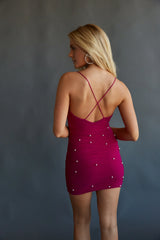Tala Mesh Pearl Bodycon Mini Dress