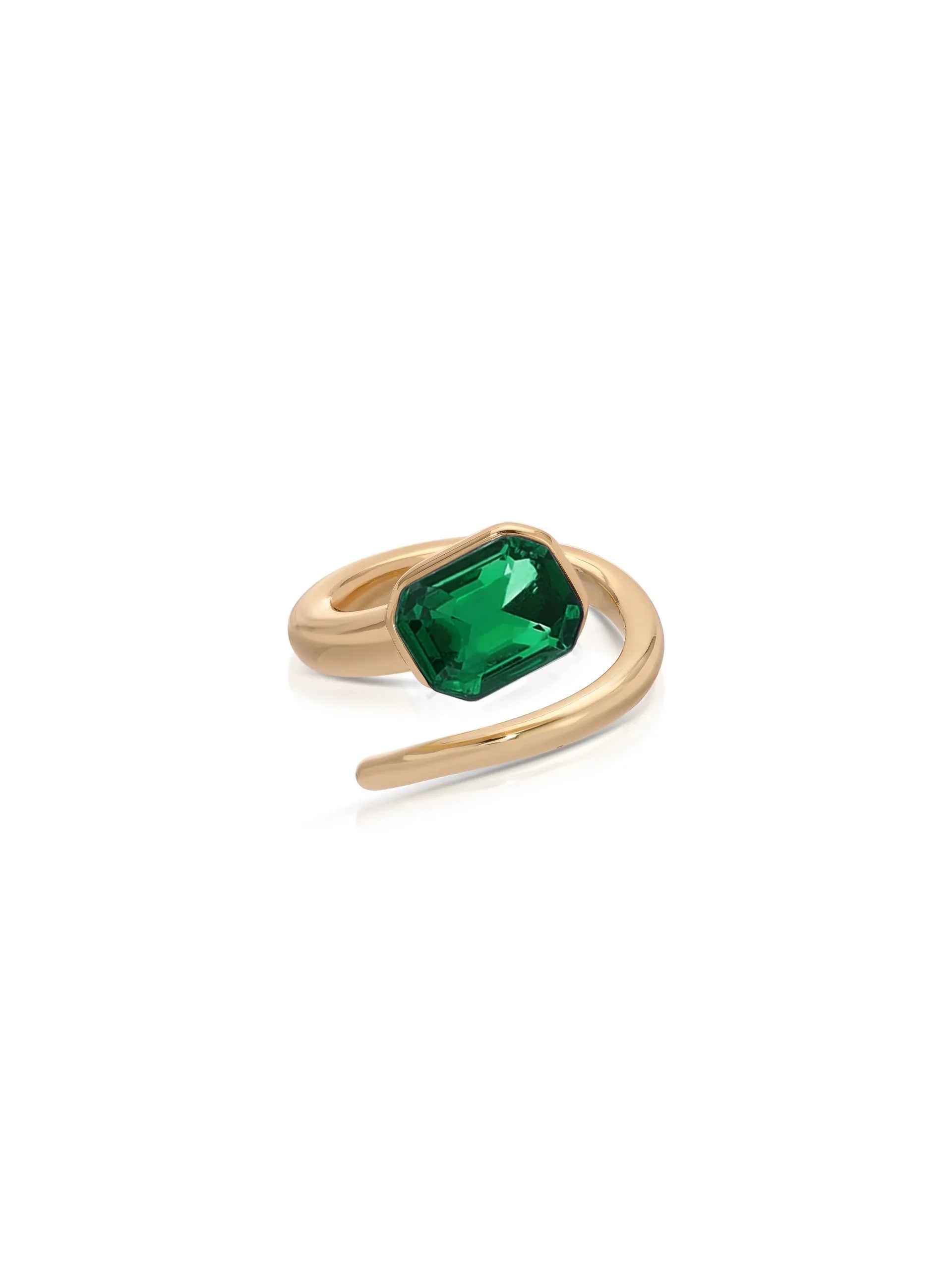 Deco Crystal Wrap Ring