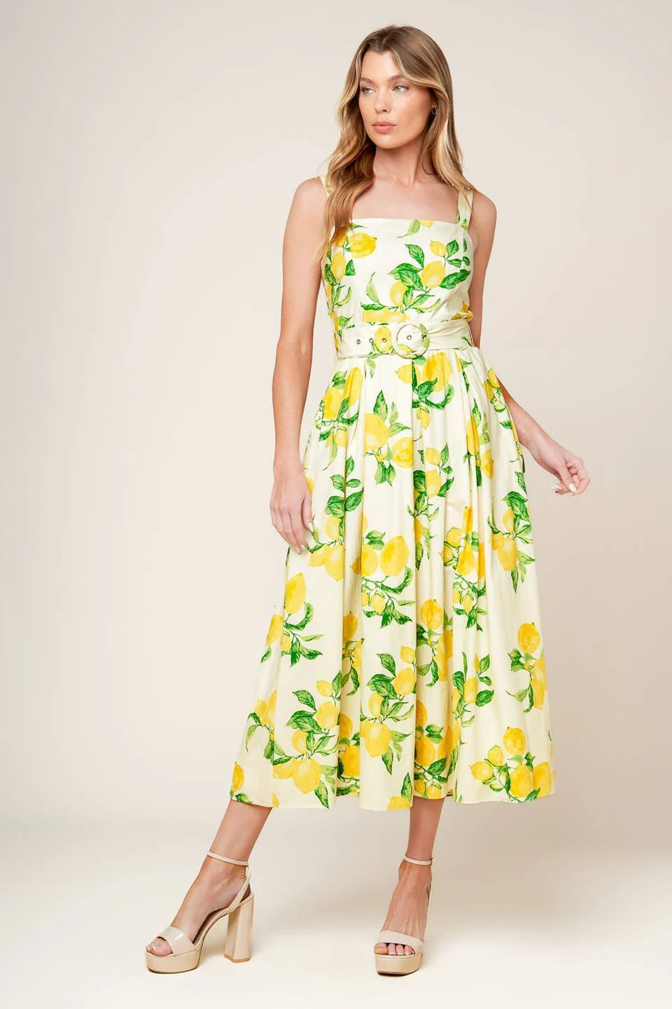 LEMONADE PERFECTION MIDI DRESS
