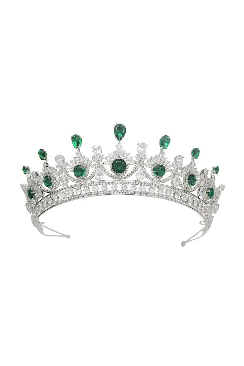 Green Zircon Wedding Crown