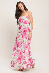 SOFT ROSE ESCAPE OPEN BACK MAXI DRESS