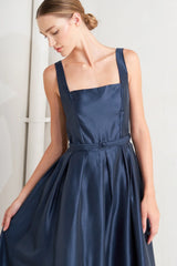 FEMME SILHOUETTE NAVY MIDI DRESS