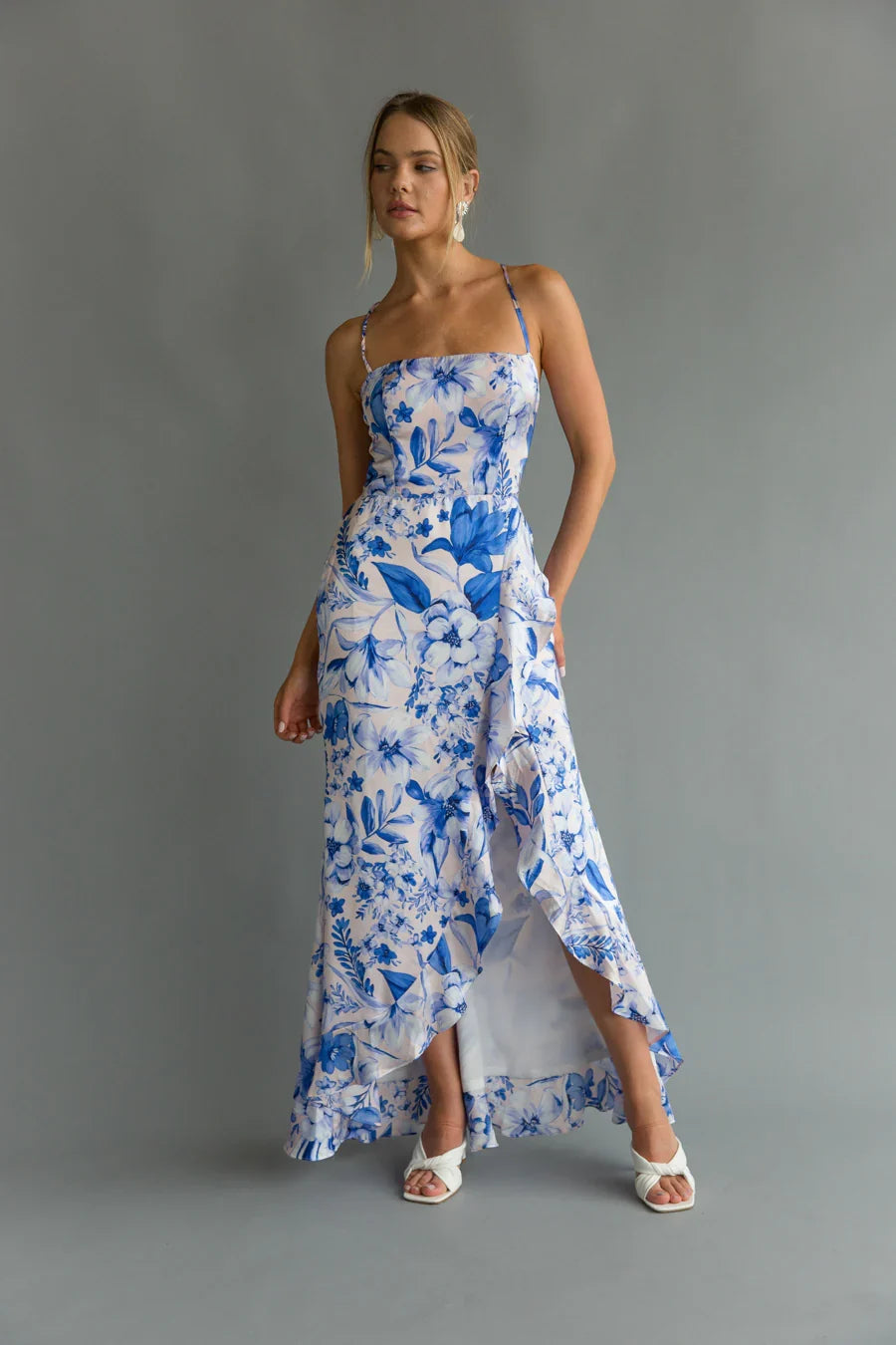 Kimber Floral Ruffle Maxi Dress