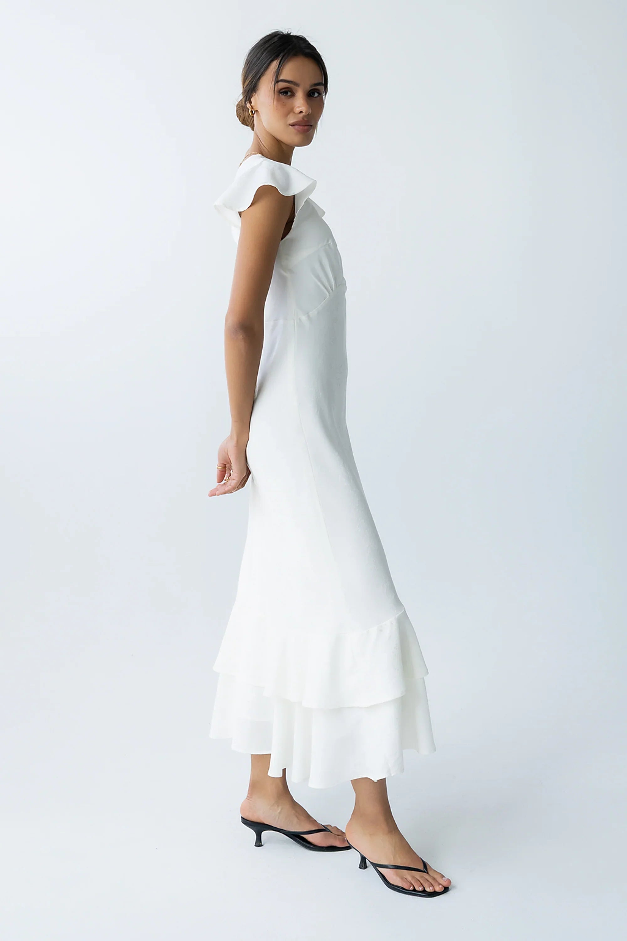Mateo Floral Maxi Dress in Ivory