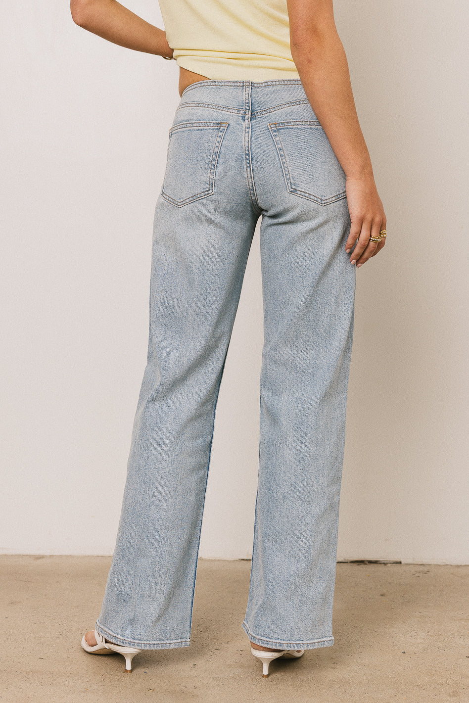 Livy No Waistband Straight Leg Jeans in Light Wash