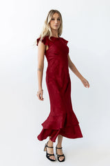 Mateo Floral Maxi Dress in Red