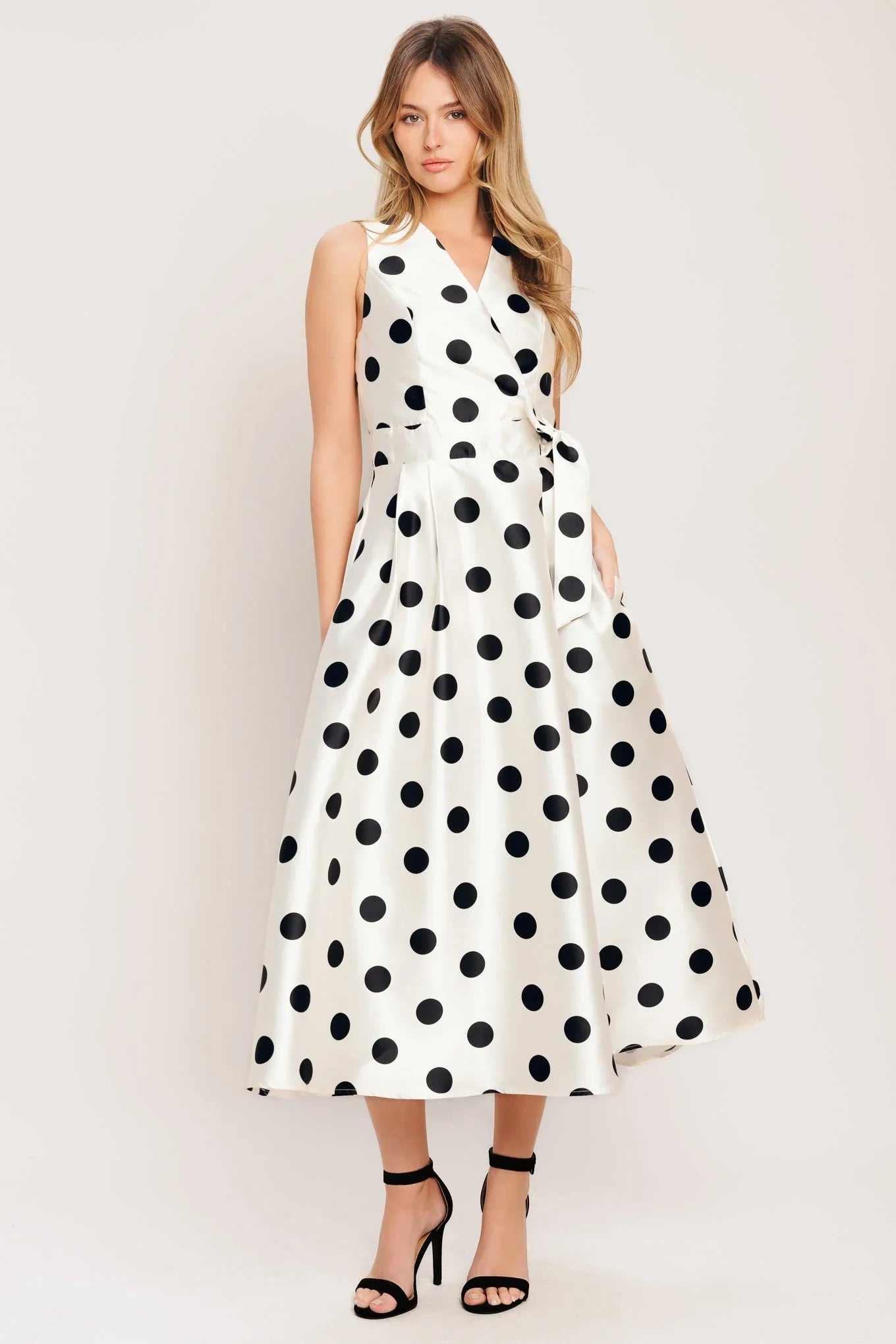 CAFÉ NOIR POLKA DOT MIDI DRESS