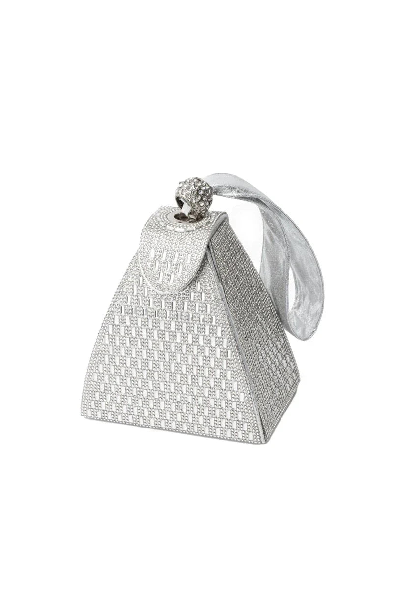 Crystal Gold Pyramid Handbag