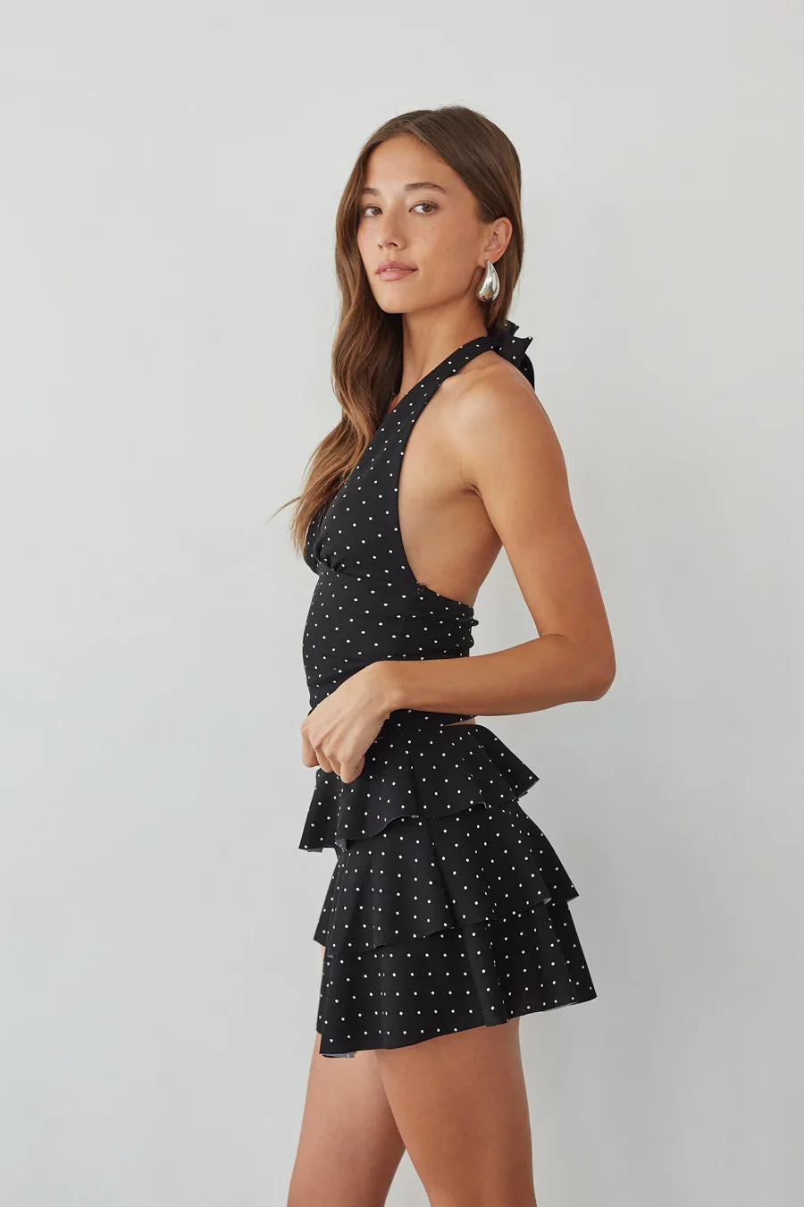 Gracie Polka Dot Ruffle Mini Skort