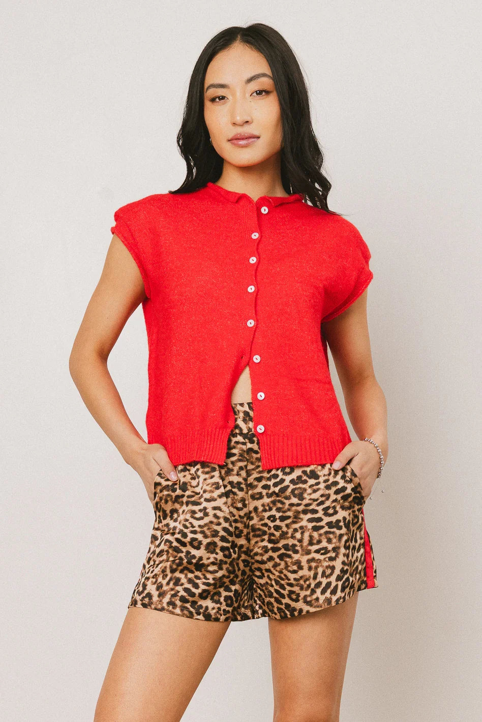 Clark Cardigan in Red
