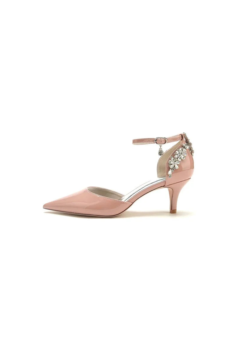 Pointed Toe Wedding Shoes with Rhinestone