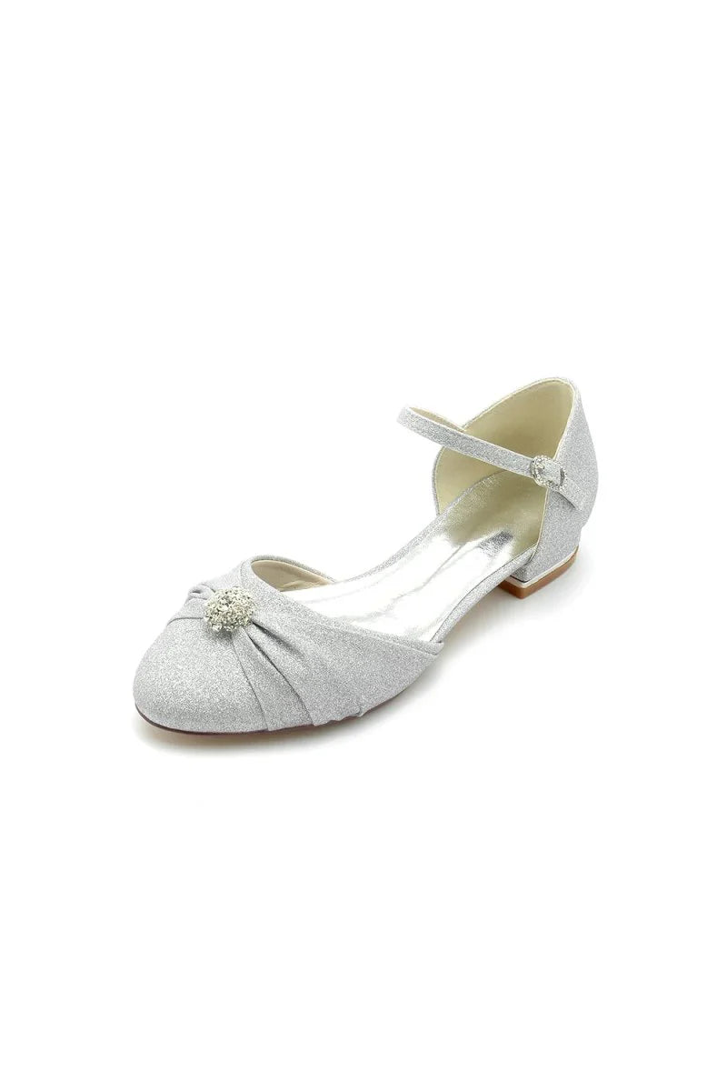 Gold Wedding Shoes with Rhinestone