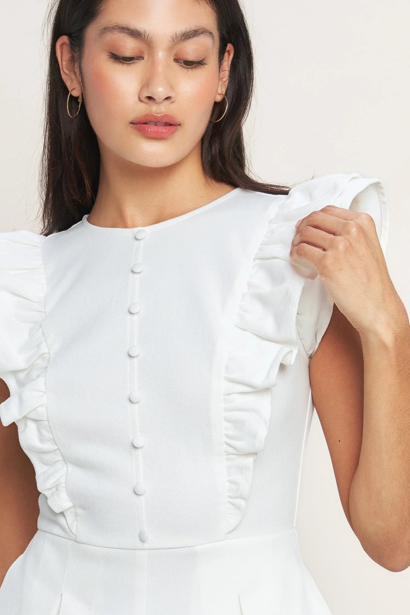 JUST FEELS RIGHT WHITE ROMPER