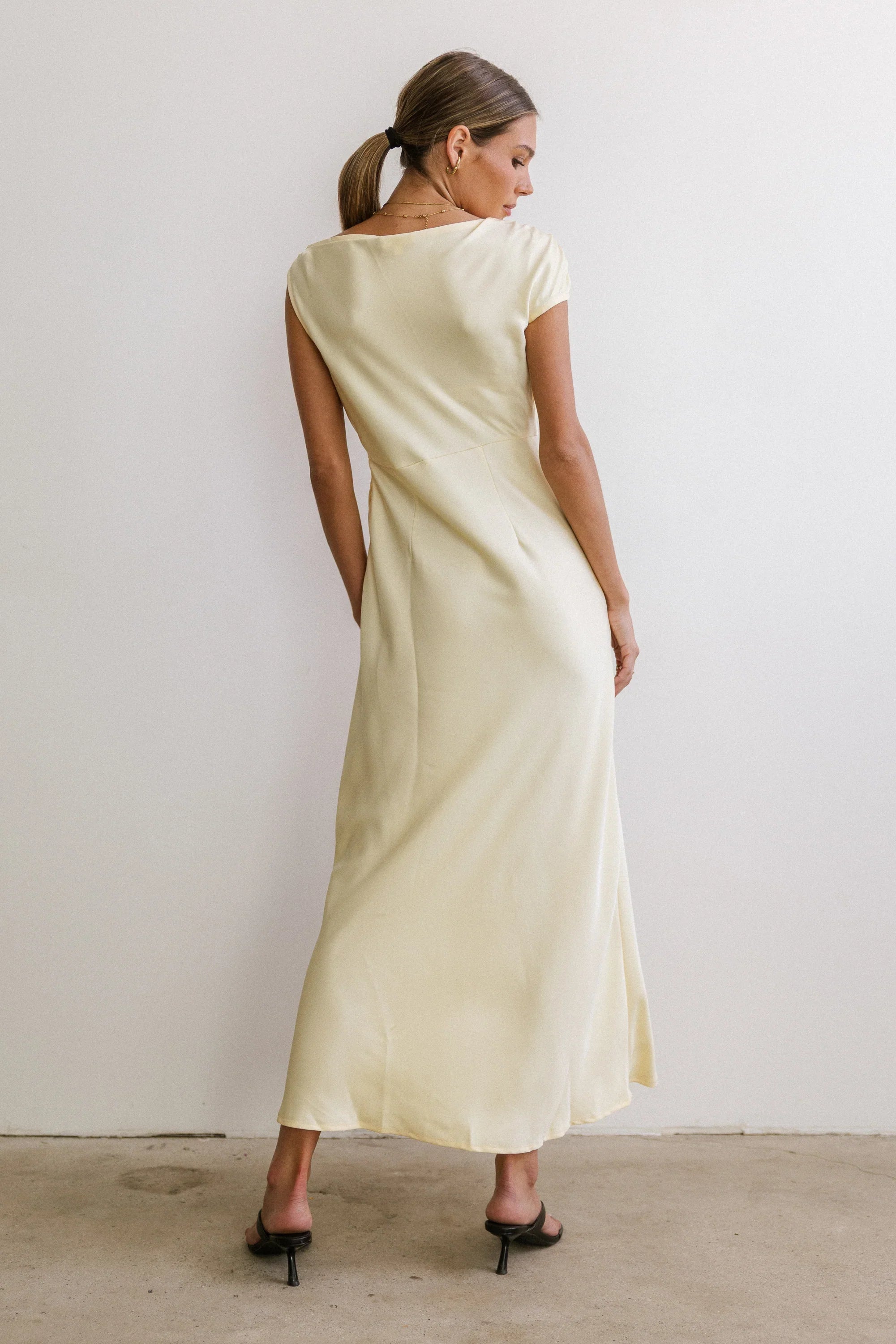 Rodney Asymmetrical Maxi Dress in Yellow