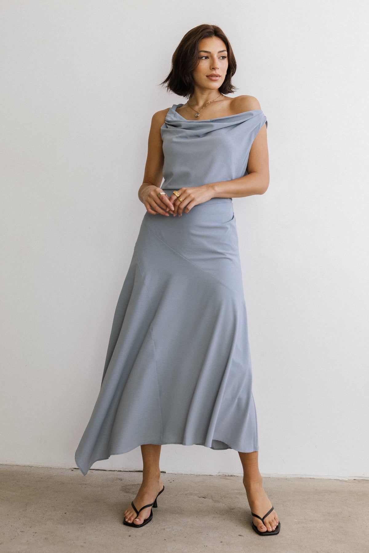 Trina Asymmetrical Midi Dress