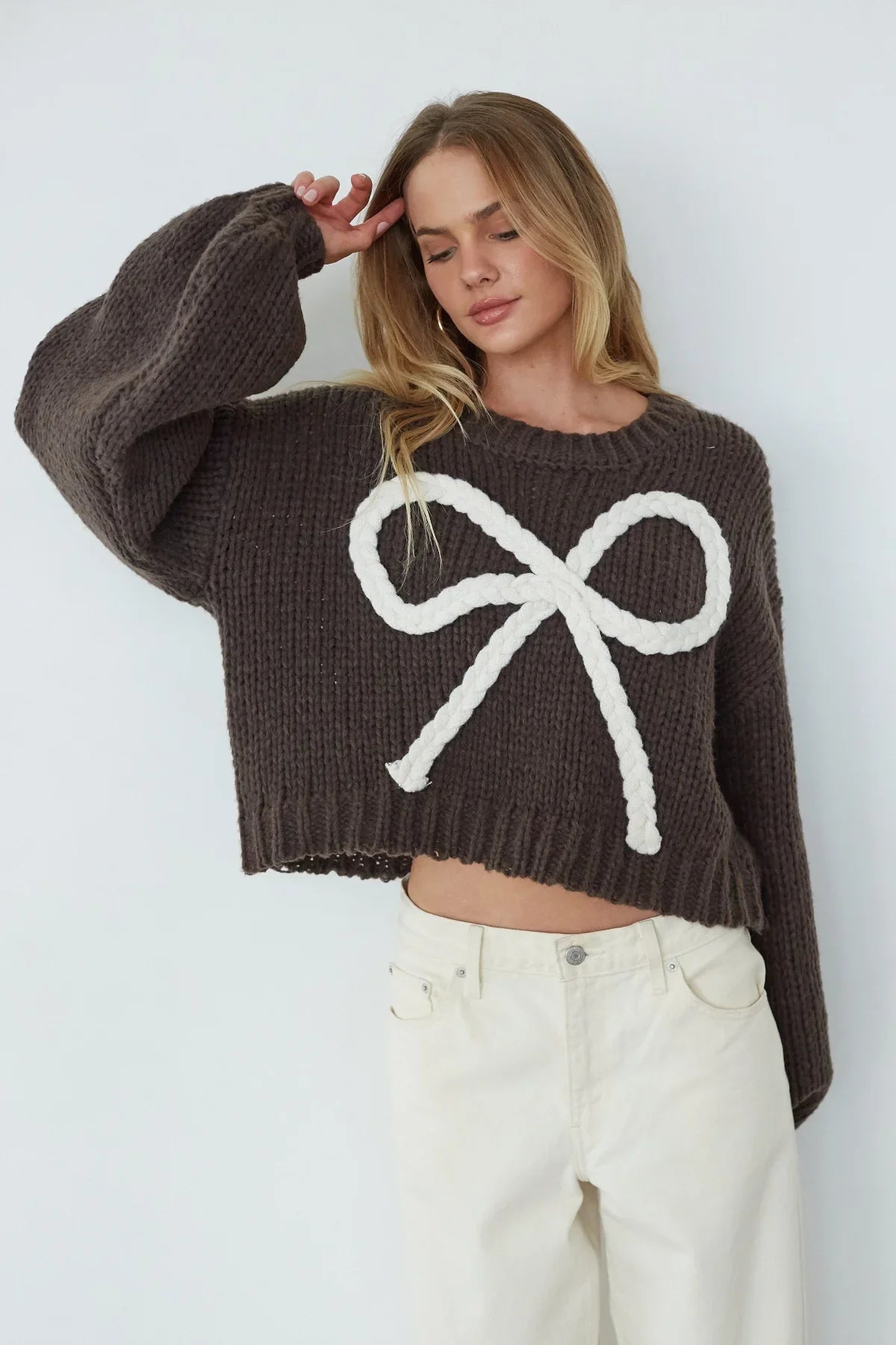 Elliana Knit Bow Sweater