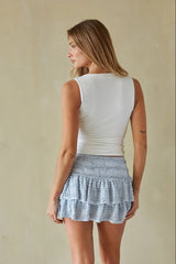 Scottie Ruffled Mini Skirt