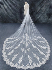 Vintage Floral Lace Cathedral Veil Bridal Veil Wedding Veil