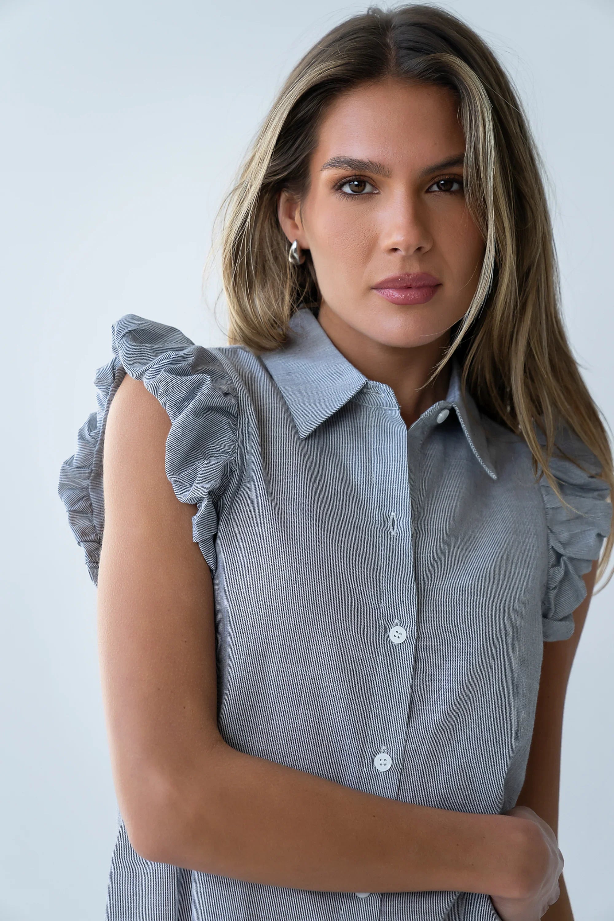 Bernie Striped Button Up