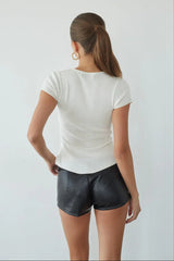 Kalena Draped Button Down Top