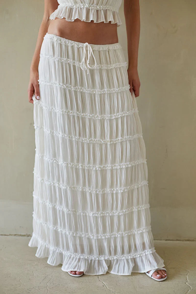 Kehlani Ruching Maxi Skirt