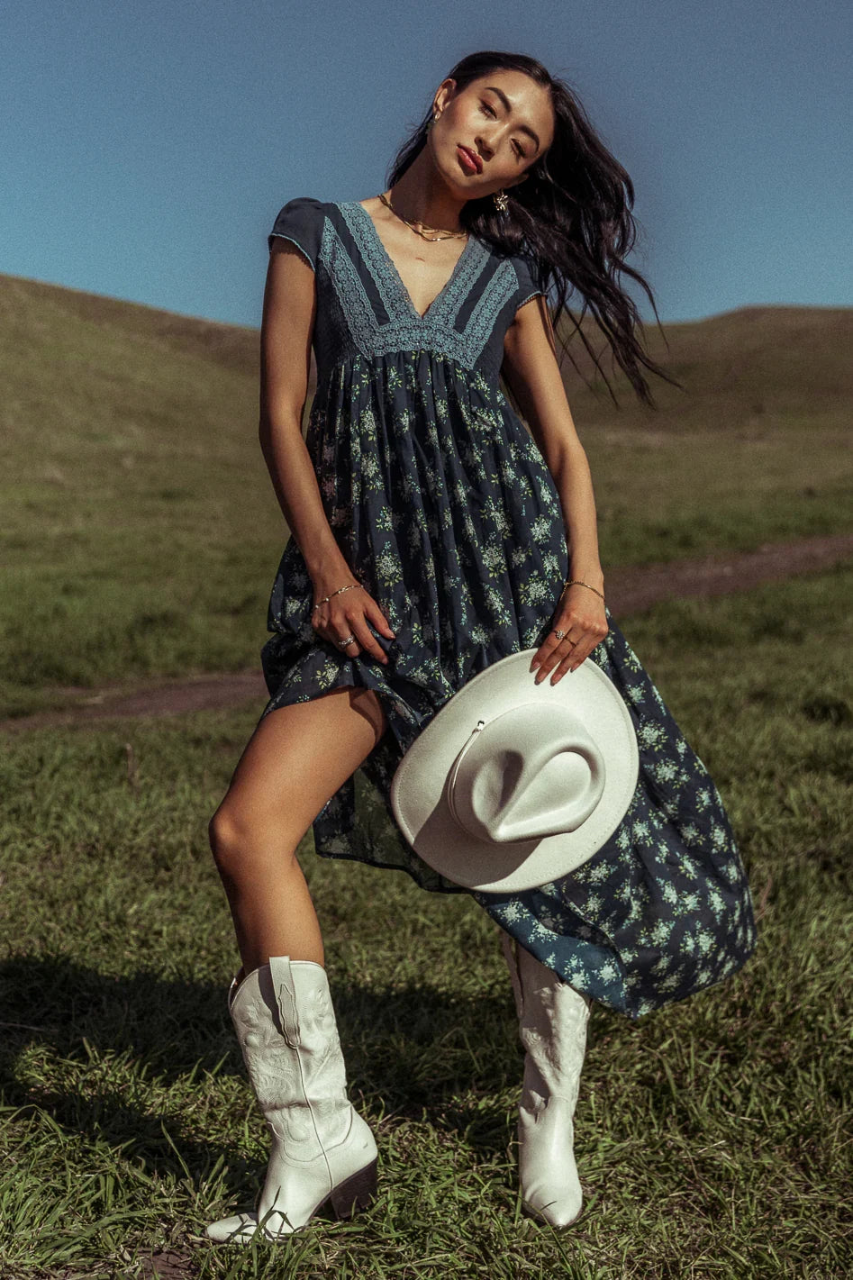Polin Floral Midi Dress