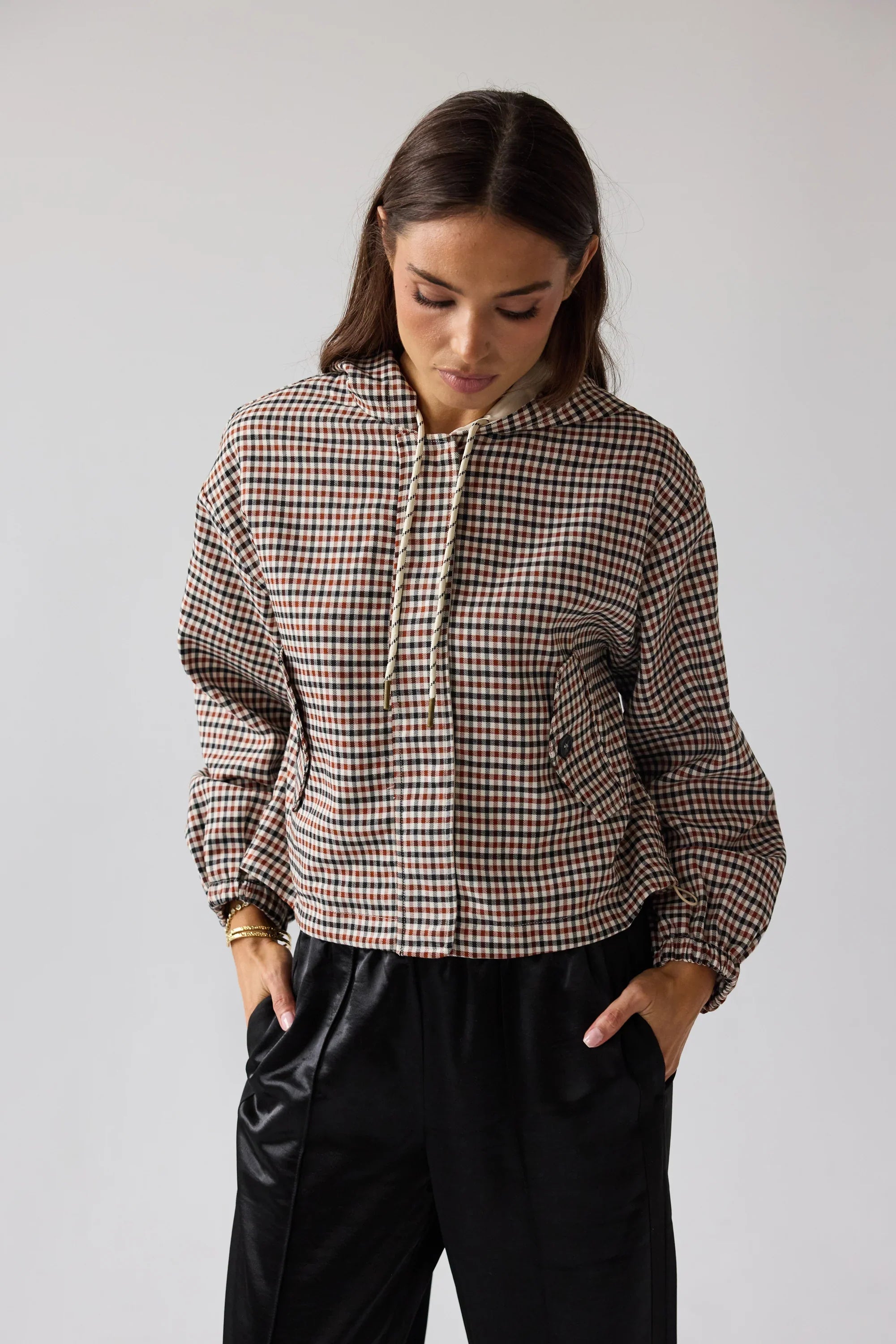 Ross Plaid Jacket in Rust